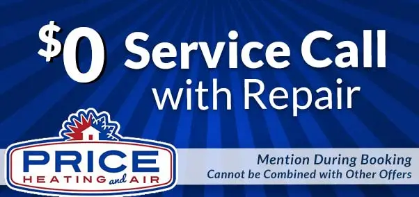 $0 service call with repair - price hVAC